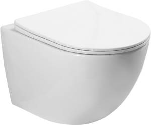Унитаз подвесной SantiLine SL-5005 безободковый, с микролифтом