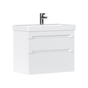 Тумба с раковиной Equil Corner 60 подвесная, белая