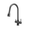 Смеситель для кухни Paulmark Lange La214212-GM вороненая сталь