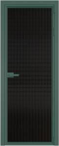 Межкомнатная дверь Profil Doors 1 AV цвет профиля Зеленый воск, стекло безопасное 6 мм мору черный 600x2000