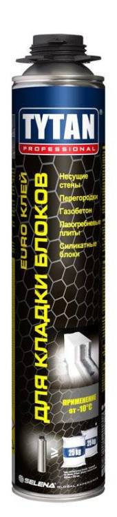 TYTAN PROFESSIONAL пено-клей для кладки блоков, применение до -10°C (870мл)