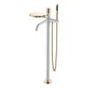 Смеситель для ванны Boheme Stick 129-WG.2 White Touch Gold напольный
