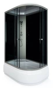 Душевая кабина Arcus Style S-09G L 80x120x215, фронтальные стекла - серые тонированные, задние - черные, левая