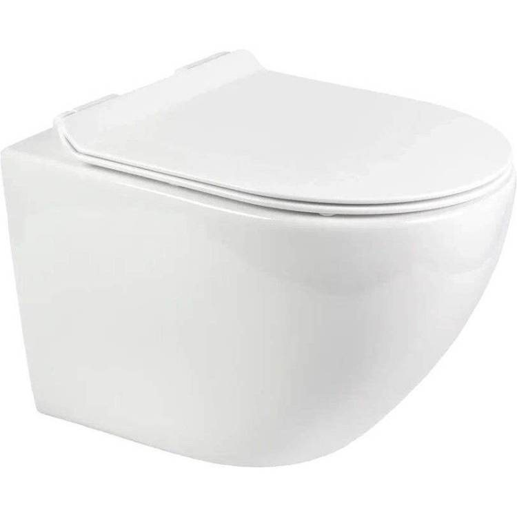 Унитаз подвесной BOND F01 F01-10 безободковый, с крышкой-сиденьем микролифт