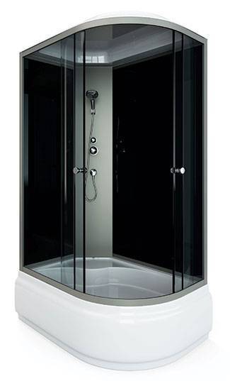 Душевая кабина Arcus Style S-09G L 80x120x215, фронтальные стекла - серые тонированные, задние - черные, левая