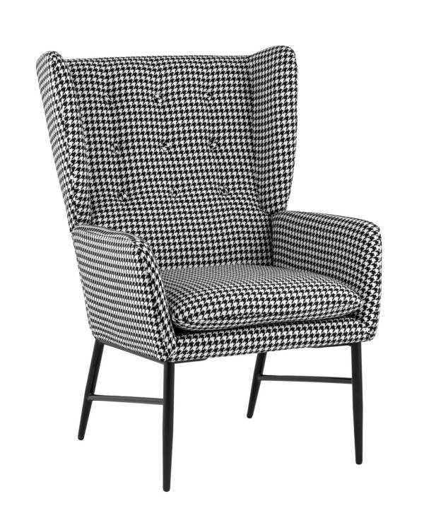 Кресло Stool Group Мэйден QH-8318K HT11 гусиная лапка черно-белый