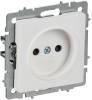 Розетка 1-местная с защитными шторками IEK Brite BR-R13-10-K91 арктический белый