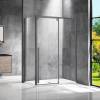 Душевой уголок Vincea Lugano VSR-1L9012CLGM-1 профиль вороненая сталь, стекло прозрачное, 120x90x195