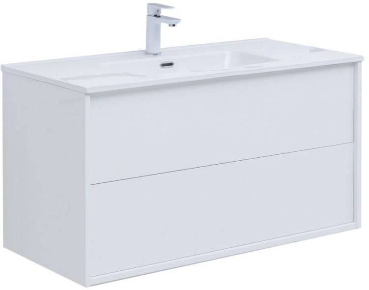 Тумба под раковину Aquanet Lino 80 287542 белый глянец