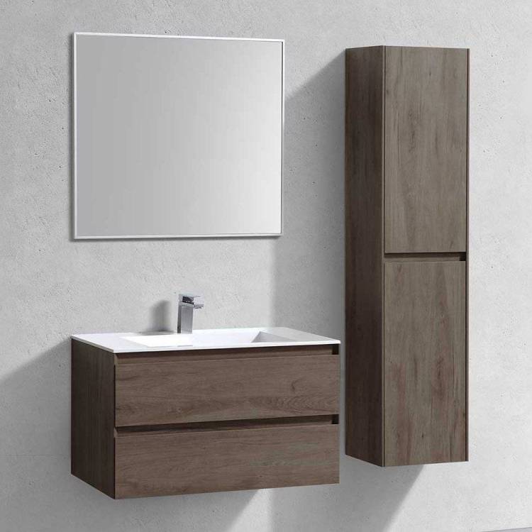 Мебель для ванной Vincea Luka 80 2 ящика, темный дуб