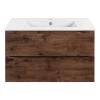 Тумба под раковину Vincea Mia VMC-2MC800RW 800 подвесная, 2 выкатных ящика soft close, R.Wood