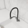 Смеситель для кухни Avrora Kitchen AV9006GM с гибким изливом и подключением фильтра питьевой воды, графит фото 5