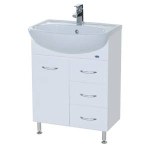 Тумба с раковиной Bellezza Уют 60 3 ящ. Белый