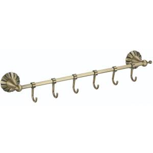 Планка с крючками (6 крючков) Savol 89с S-08976C бронза