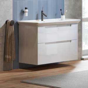 Тумба под раковину Alavann Berta 105 ALV0159005 белая, эмаль