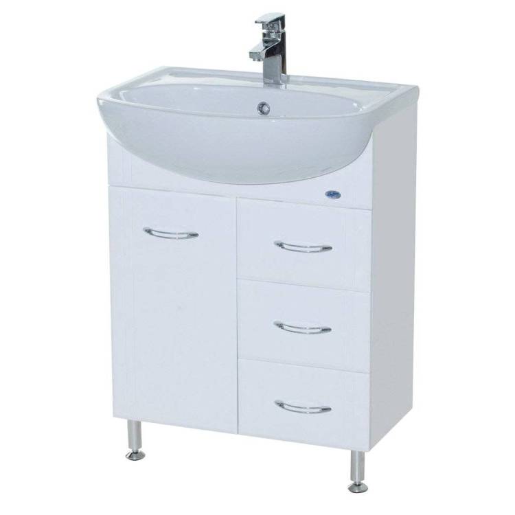 Тумба с раковиной Bellezza Уют 60 3 ящ. Белый