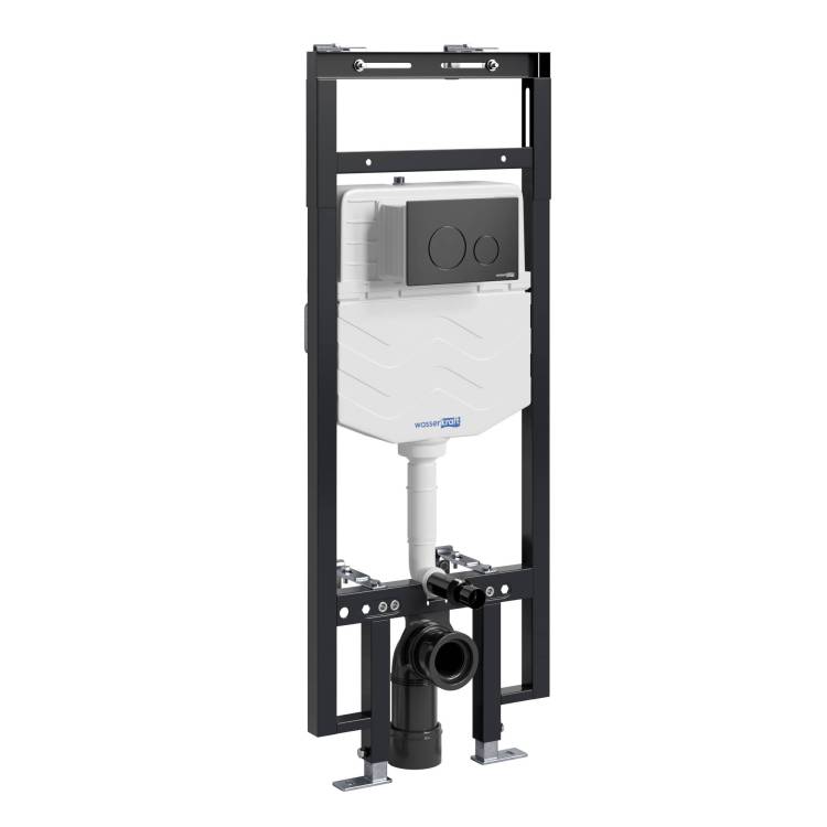 Система инсталляции для унитазов Wasserkraft Dinkel 58TLT.010.ME.MB02 клавиша черный матовый