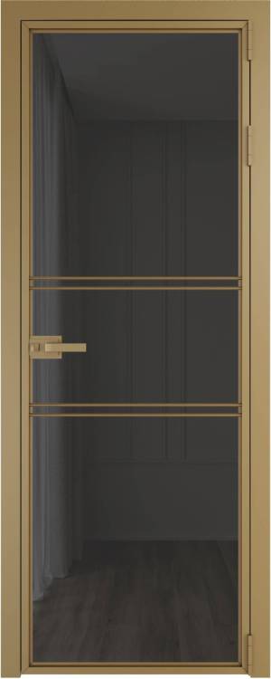 Межкомнатная дверь Profil Doors 2 AX цвет профиля Золото, стекло безопасное 6 мм тонированное 600x2000