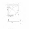 Поддон для душа RGW Stone Tray ST/R-Tr четверть круга, терракот, 90x90 фото 2