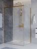 Душевой уголок Cezares PLANE-AH-1-120/80-C-BORO профиль брашированное золото, стекло прозрачное, 120x80x195 фото 4