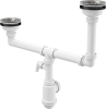 Сифон для мойки AlcaPlast A454P двойной