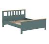 Кровать двуспальная 2.08.04.070.16 Гуд Лакк Сага Темно-бирюзовая/ясень