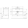 Тумба с раковиной Kerama Marazzi Piano коричневый, тумба PI.F.95\OLM + рак. PI.wb.95 фото 4