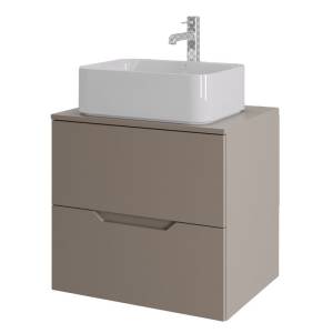 Тумба с раковиной Orange Line Li-60TuLMDF+B02-460W латте матовый, 60 см