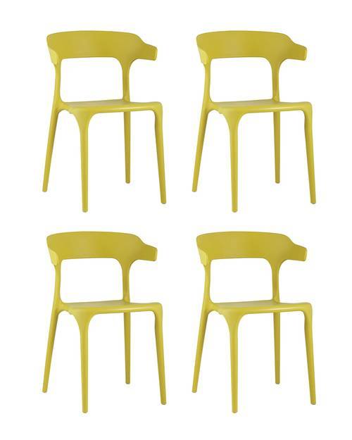 Набор из 4 стульев Stool Group Neo SL-7082 yellow 90208 X4 горчичный