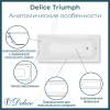 Ванна из искусственного камня Delice Triumph DLR330011-G 170x75, белая глянцевая, без ножек фото 2