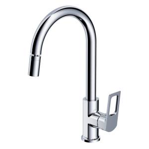 Смеситель для кухни Voda Surf SF519AR с аэратором на шарнире, хром