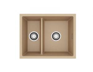 Мойка кухонная Alveus Granital Omni 50 1150068 Beige-G55 с сифоном, 55x45