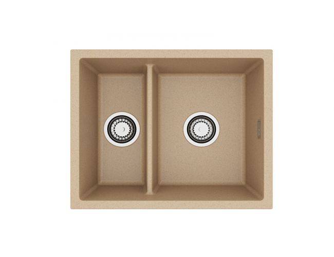 Мойка кухонная Alveus Granital Omni 50 1150068 Beige-G55 с сифоном, 55x45