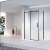 Душевой уголок Vincea Como-N VSR-4CN1012CLB 1200x1000, профиль черный, стекло прозрачное