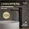 Смеситель для раковины Teymi Lori T10260 высокий, черный матовый