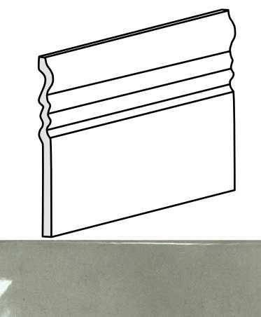 Плинтус Equipe Splendours 24050 Skirting Green 15x15