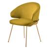 Стул Bradex Home Emil RF 0844 горчичный с золотыми ножками фото 5