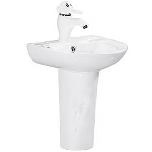 Раковина с пьедесталом SantiLine SL-2115W 43 см
