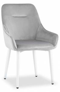 Кресло Stool Group Диана MC101-2 KD HLR-14 велюр серебристый (ножки белые)
