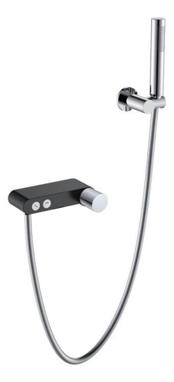 Смеситель для ванны Boheme Stick 123-BCR.2 Black Touch Chrome