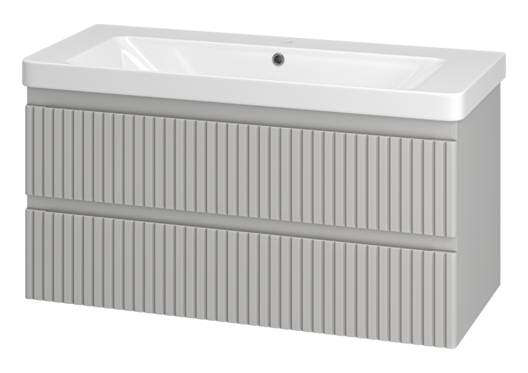 Тумба с раковиной Brevita Виктори УТ000025791 Серый шелк, 105 см