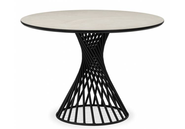 Стол Notta Вивиен 625628 krater perla repose, черный 110x110x75