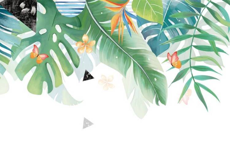 3D Фотообои Artegrafico «Тропическая гармония» TR-023 песок