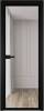 Межкомнатная дверь Profil Doors 1 AV цвет профиля Черный, стекло безопасное 6 мм ромб серебро 800x2000
