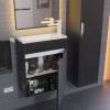 Тумба с раковиной Uperwood Modul подвесная, матовая, черная, 50 см фото 8