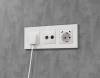 Комплект механизма электрической розетки 2USB C+C 20W с заземлением Ambrella Volt MA MA110510 белый глянец фото 3