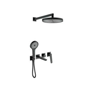 Душевой комплект Bronze de Luxe Icon 3009CB черный матовый