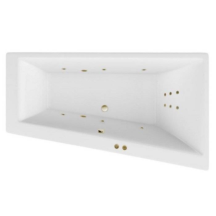 Акриловая ванна Excellent Sfera Slim 170x100 (правая) "LINE" (бронза)
