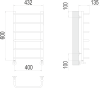 Полотенцесушитель Terminus Стандарт П6 40x60 бп600, водяной фото 3