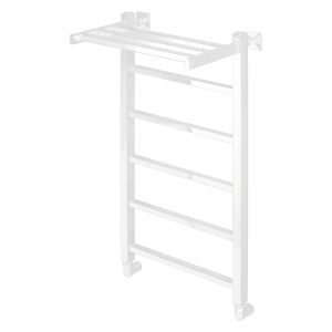 Полотенцесушитель водяной Comfysan Marte-K 012595 W-6 80/40 с полкой, белый матовый